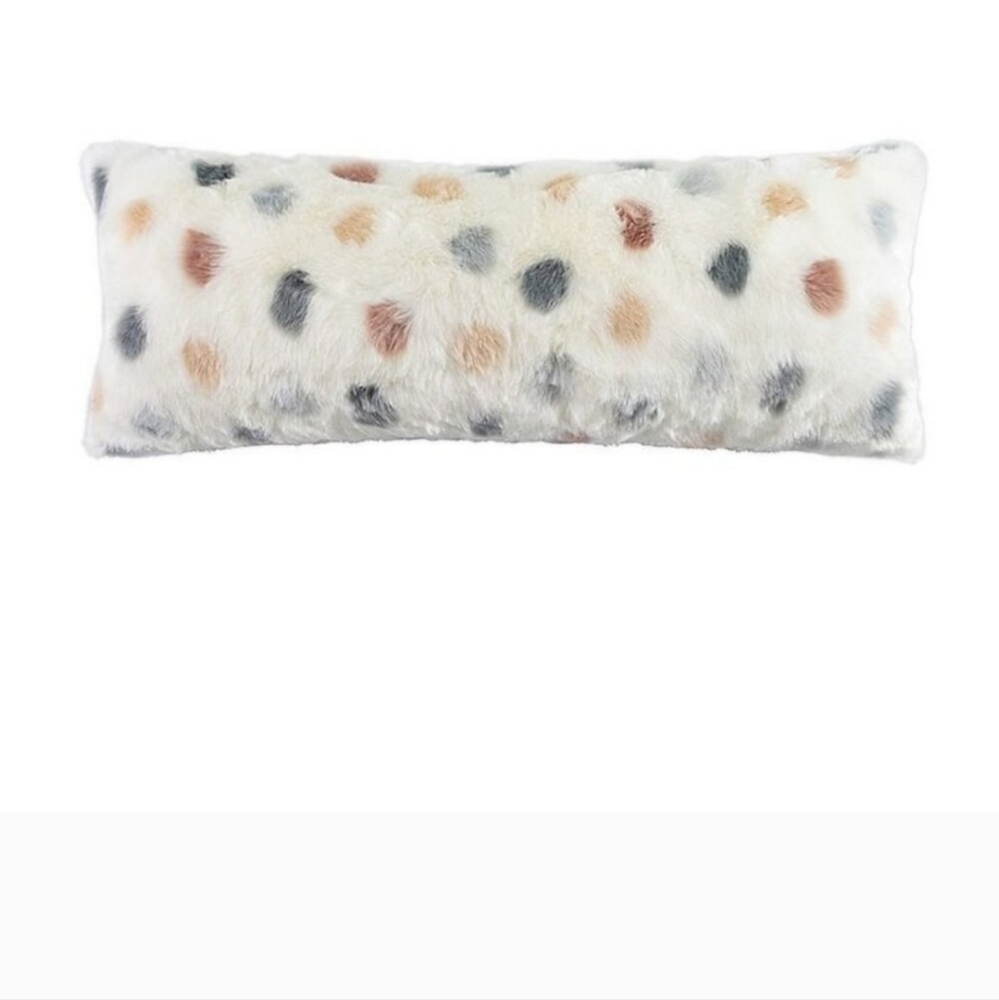 New Ugg Jemma Polka Dot Body Pillow Fur Cover 20 X 54 - Picture 1 of 8